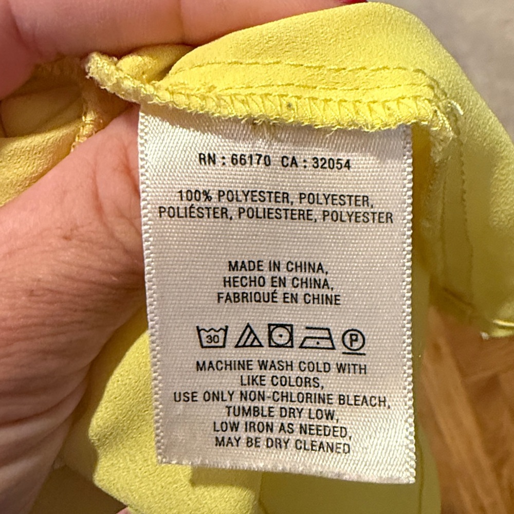 Anthropologie Maeve Yellow Ruffle Blouse - Picture 7 of 7